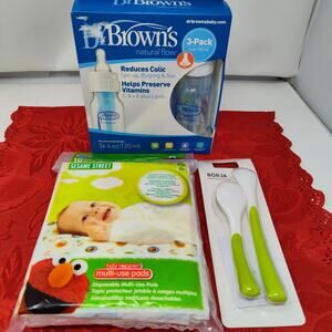 Dr Browns 4 oz BPA Free Polypropylene Bottles (Pack of 3) New Plus Extras